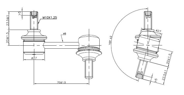 Front Left Sway Bar Link to suit Honda Accord CL, CM