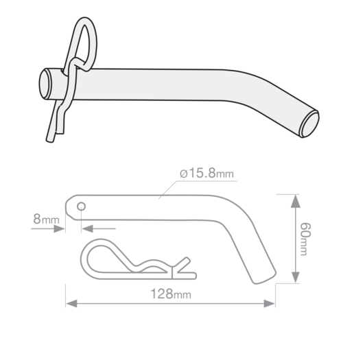 Go to Pull pin for class 4 tow bar with clip