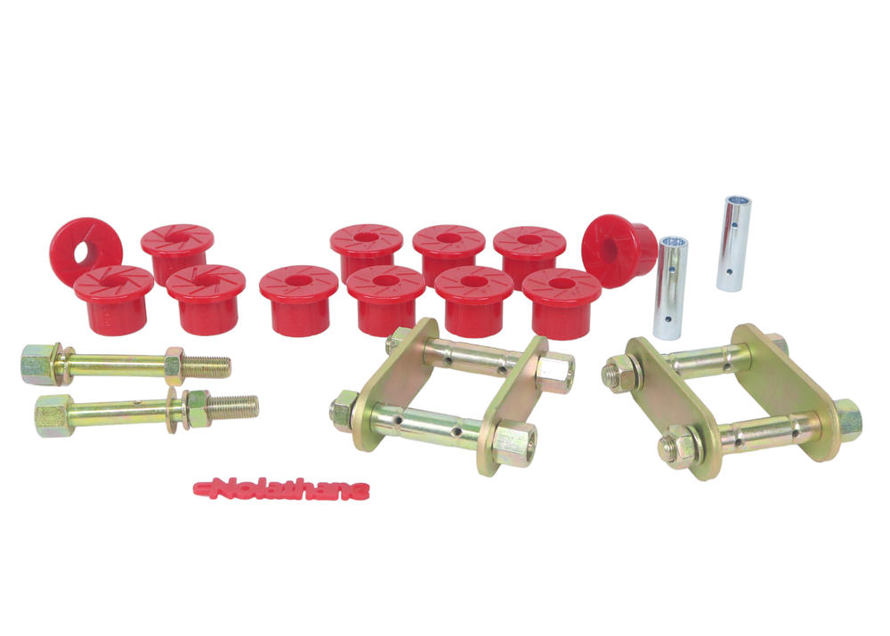 Rear Leaf Spring - Bushing and Greaseable Shackle/Pin Kit to Suit Holden Colorado, Rodeo and Isuzu D-Max