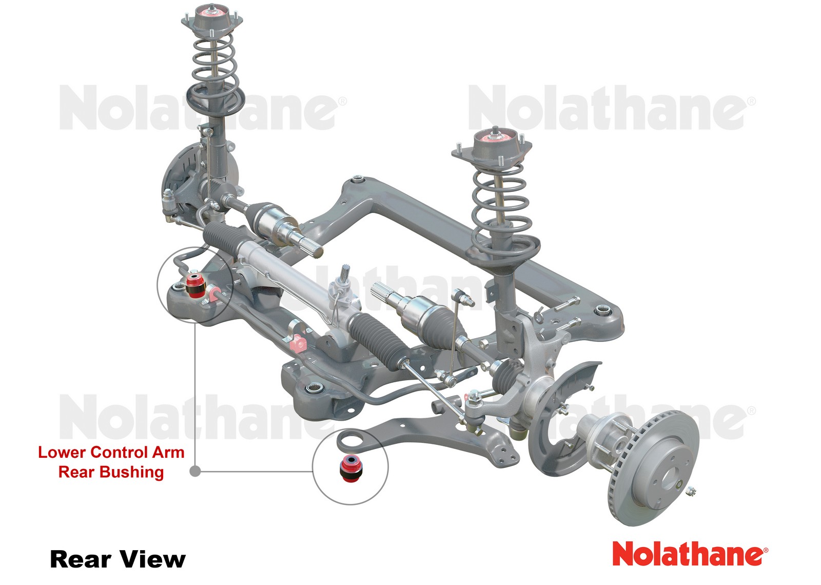 Front Lower Control Arm - Inner Rear Bushing Kit to Suit Nissan Dualis, X-Trail and Renault Kangoo, Koleos