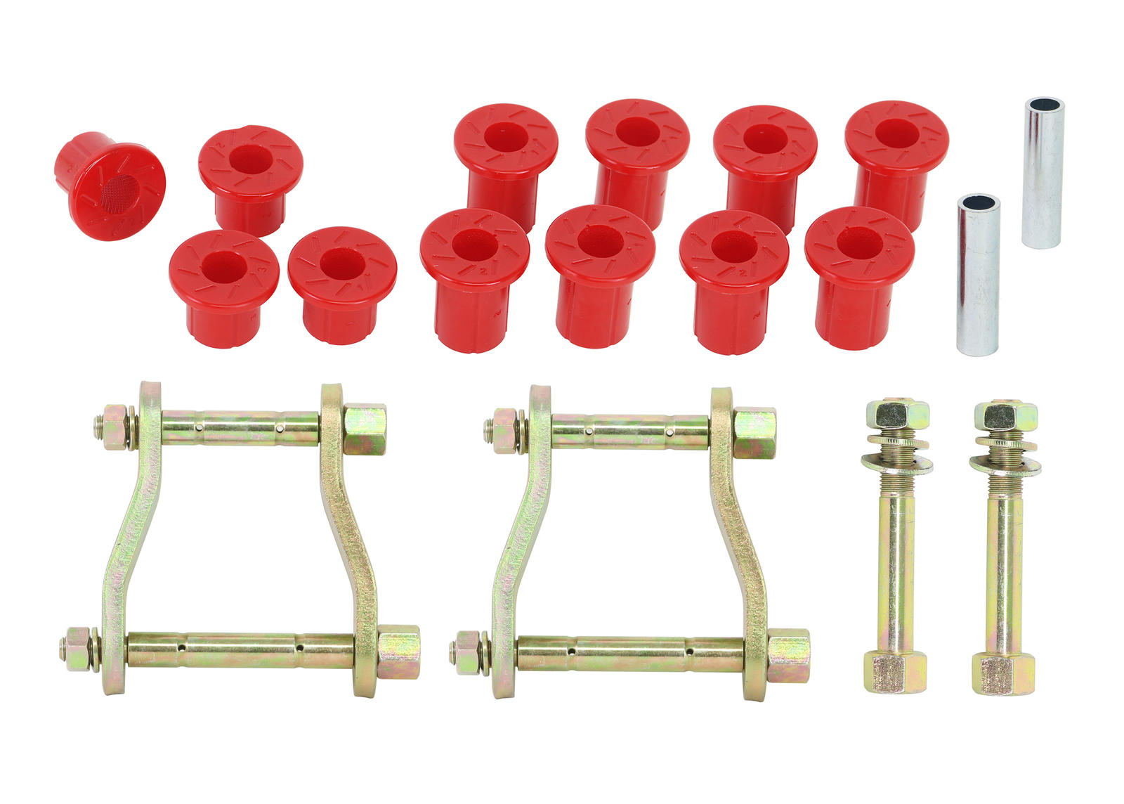 Rear Leaf Spring - Bushing and Greaseable Shackle/Pin Kit to Suit Nissan Navara D23 4wd Leaf Spring