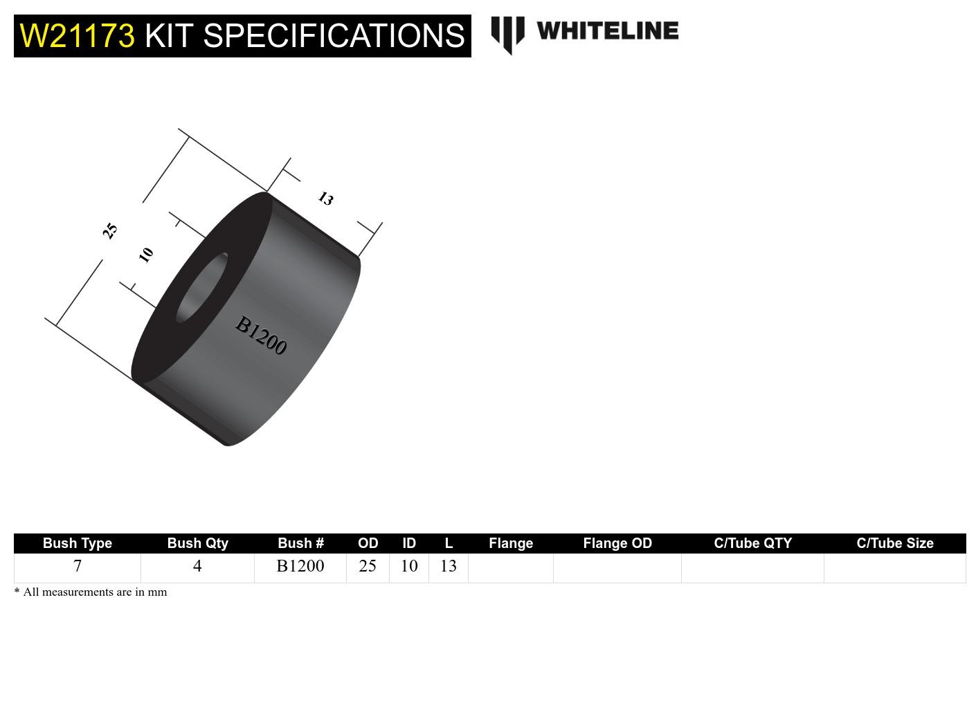 Anti Roll Bar Link - Bushing Kit to Suit Various Applications