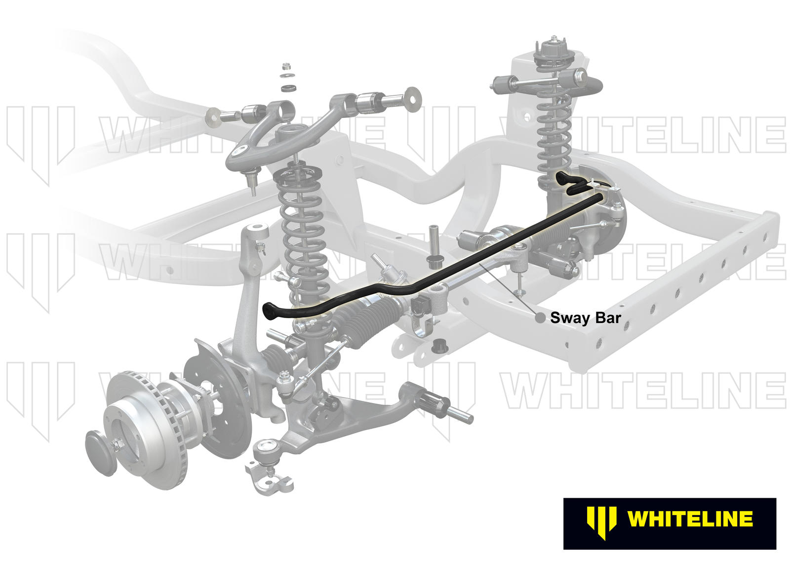 Front Anti Roll Bar - 30mm 2 Point Adjustable to Suit Volkswagen Amarok 2H 4Motion