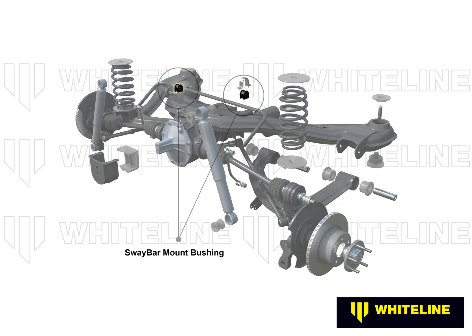 Rear Anti Roll Bar Mount - Bushing Kit 16mm to Suit Holden Commodore, Apollo, Nova, HSV and Toyota Camry, Celica and Corolla
