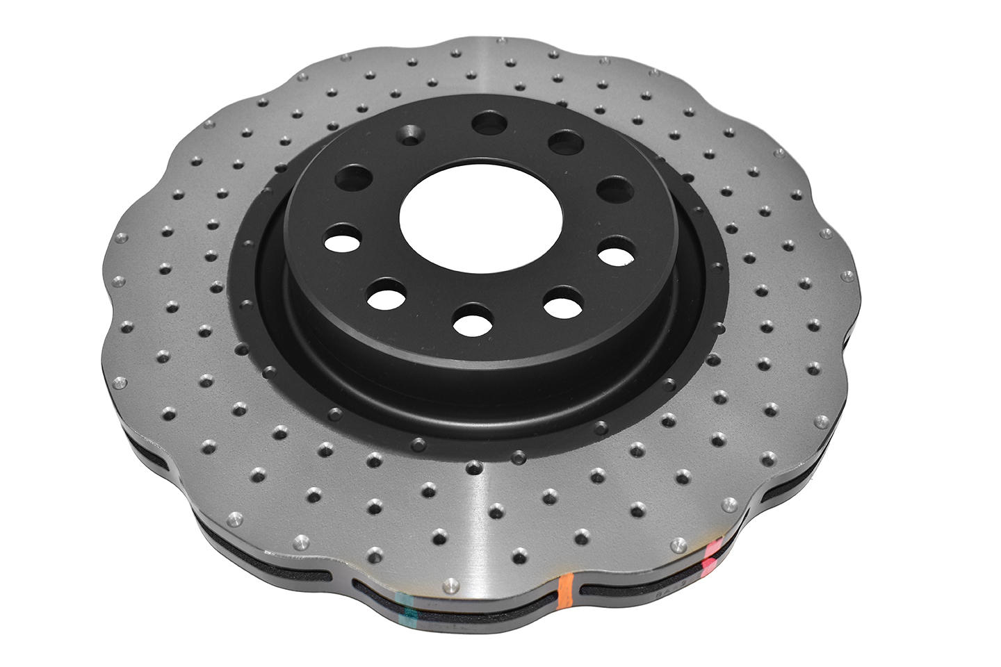 4000 Cross-Drilled, Dimpled Wave Disc KP Brake Disc to suit VW Golf, Jetta, Tiguan & Skoda 2003-on F