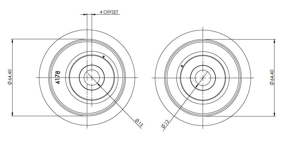 Front Control Arm Lower-Rear Single Offset Bush Kit to suit VAG MQB Platform Vehicles with Alloy Subframe