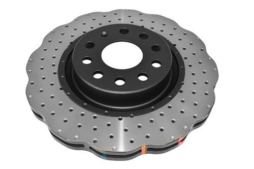 4000 Cross-Drilled, Dimpled Wave Disc KP Brake Disc to suit VW Golf, Jetta, Tiguan & Skoda 2003-on F
