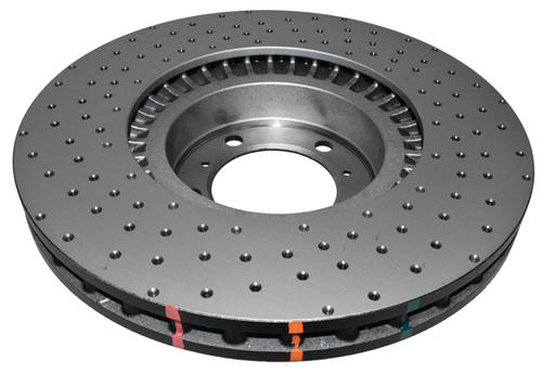 Go to 4000 Cross-Drilled, Dimpled Black KP Brake Disc to suit Porsche Panamera 2010-on F
