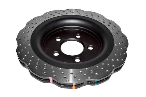 Go to 4000 Cross-Drilled, Dimpled Wave Disc KP Brake Disc to suit Ford Mustang 2015-on R