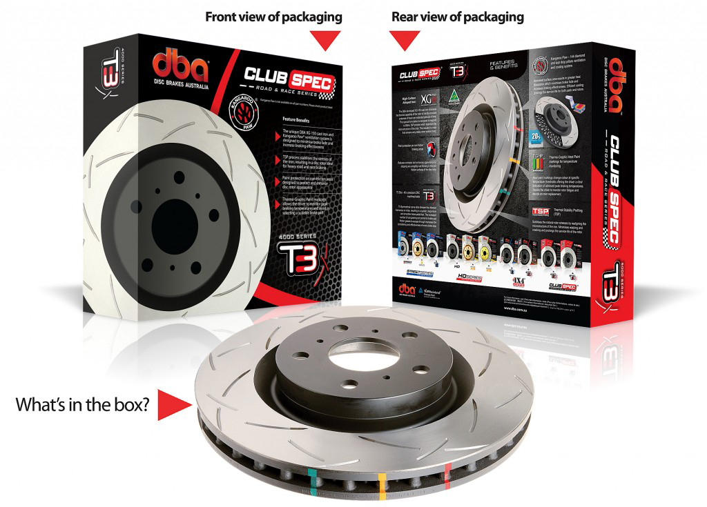 4000 T3 Slot KP Brake Disc to suit Ford Mustang 2005-on R