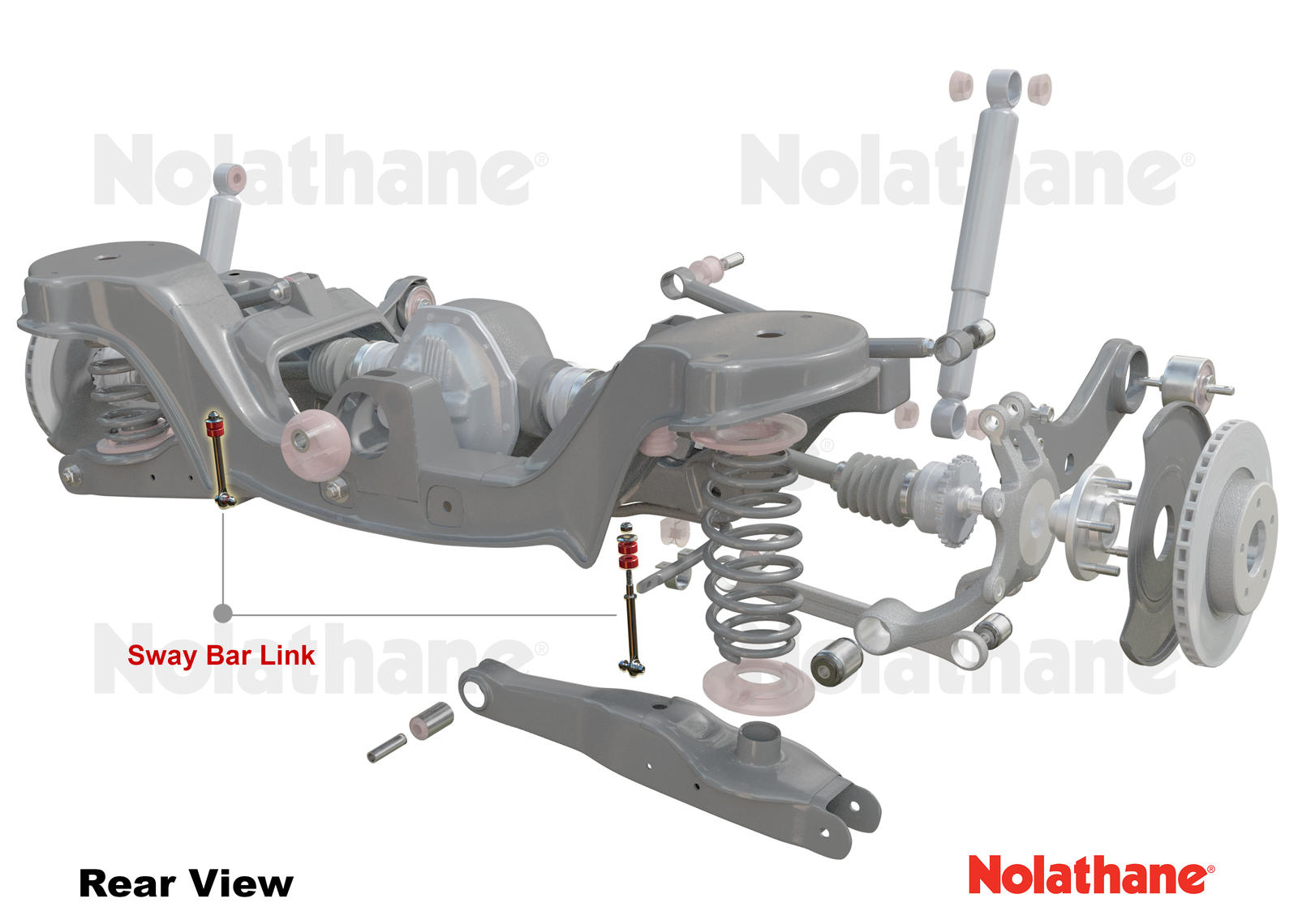 Rear Adjustable Sway Bar Link to Suit Ford Focus, Mazda3 and Volvo C30, S40