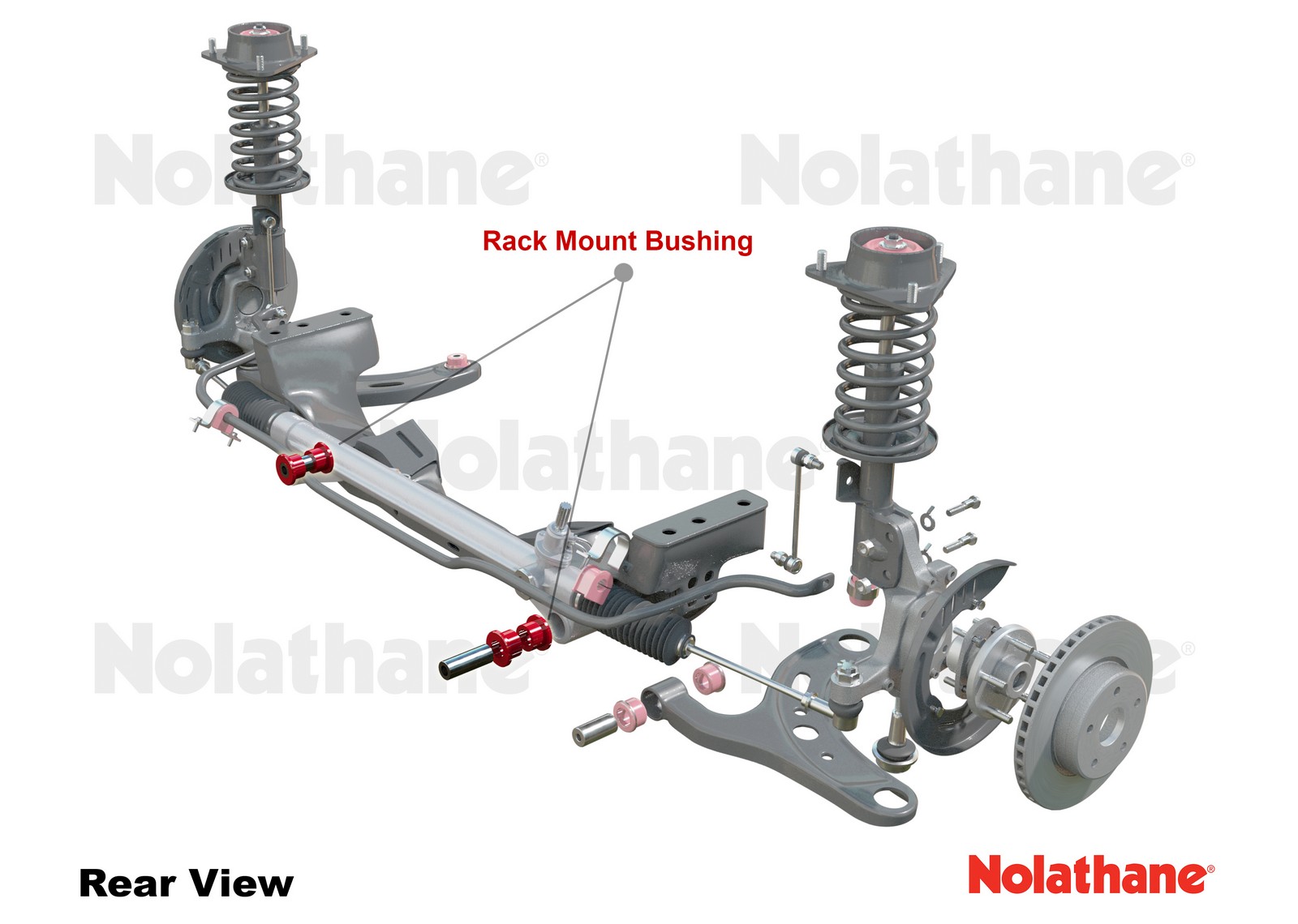 Front Steering Rack and Pinion - Mount Bushing Kit to Suit Subaru BRZ and Toyota 86