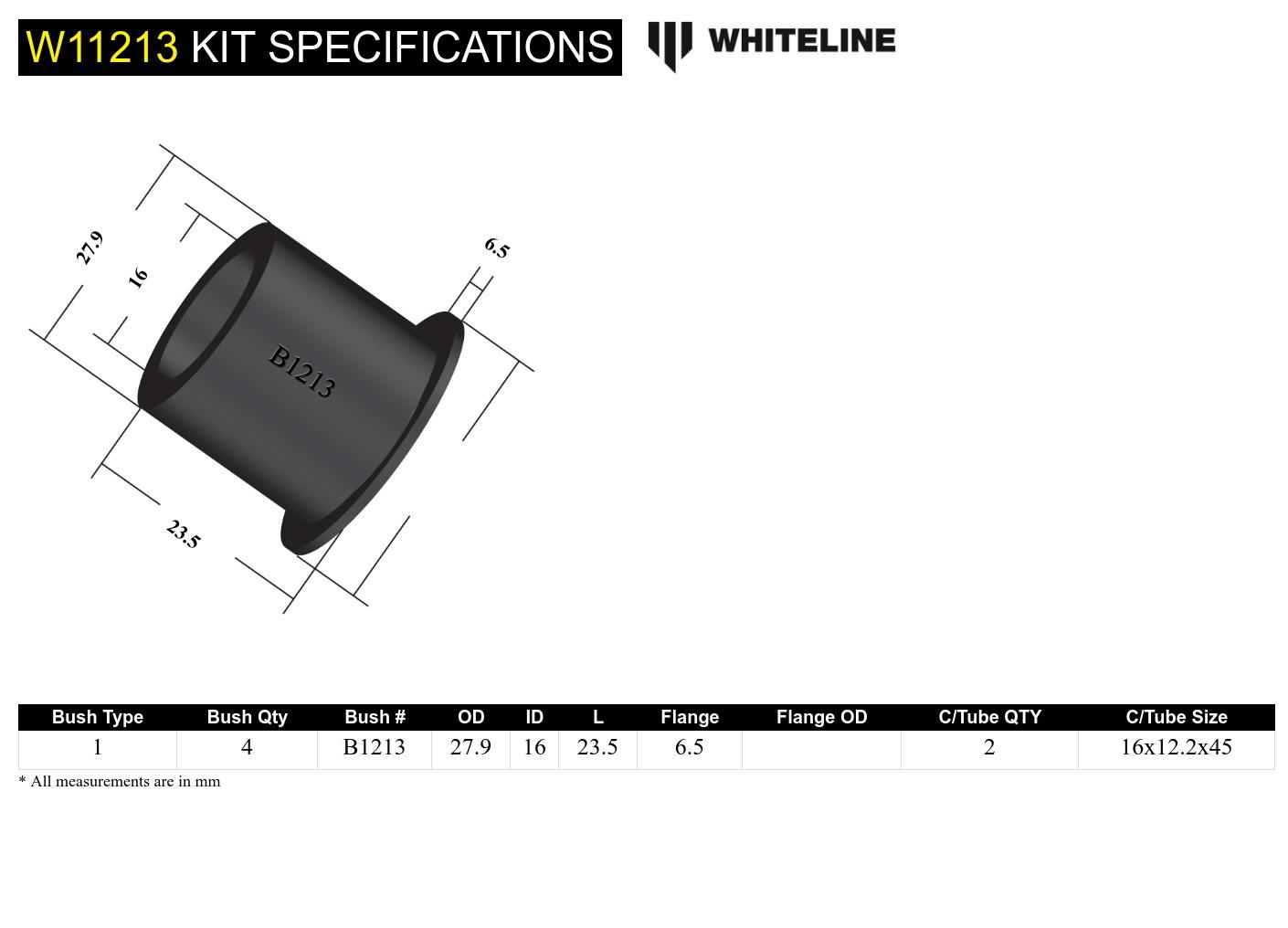 Front Steering Rack and Pinion - Mount Bushing Kit to Suit Ford Falcon/Fairlane EA-ED