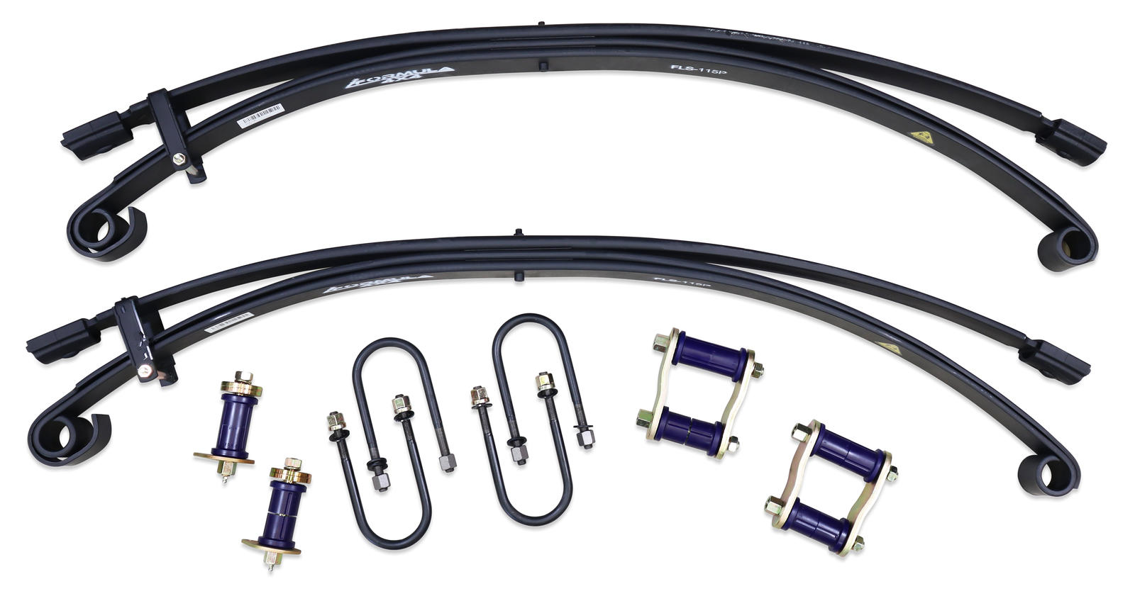 Formula 4x4 Parabolic Leaf Spring Kit - approx. 50mm Lift at 300-500kg to suit LandCruiser 78 & 79 Series 1999-2006 Troopy & Dual Cab, 400-600kg Single Cab