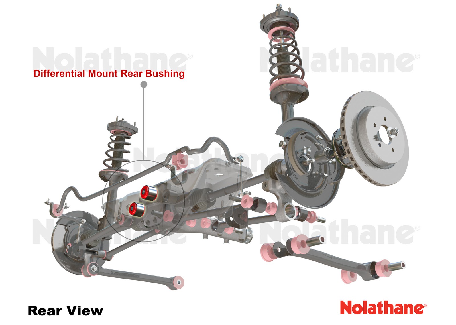 Rear Differential Mount - Rear Bushing Kit to Suit Mitsubishi Lancer Evo 1-9 and Outlander