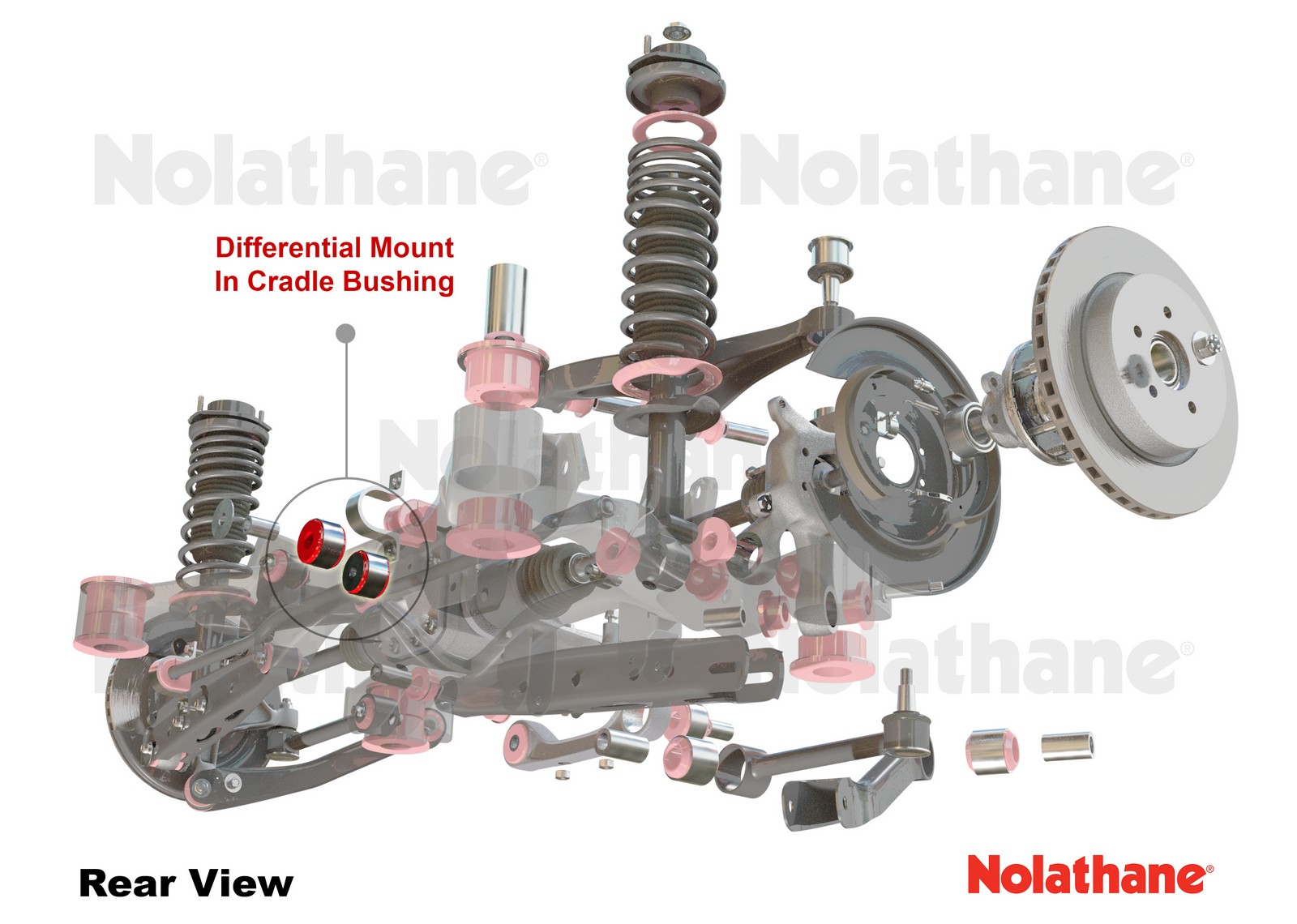 Rear Differential Mount - Rear Bushing Kit to Suit Mitsubishi Lancer Evo 1-9 and Outlander