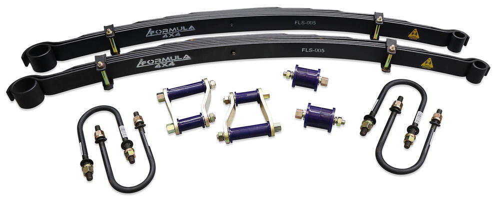 Formula 4x4 Rear Leaf Spring Kit - 45mm Lift at 0-200kg to suit Ford Ranger PX III