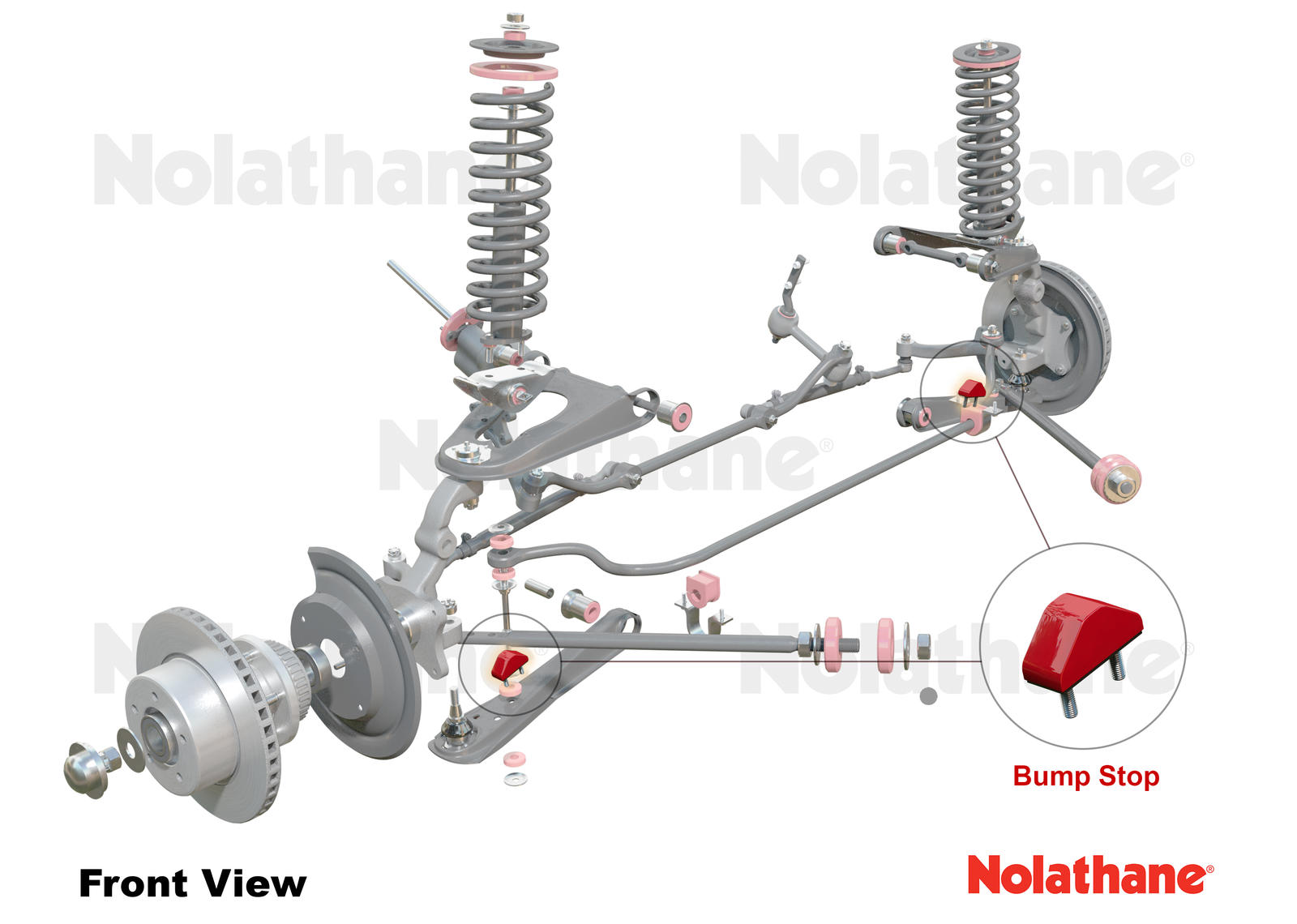 Front Bump Stop - Bushing Kit to Suit Ford Falcon/Fairlane XR-XY