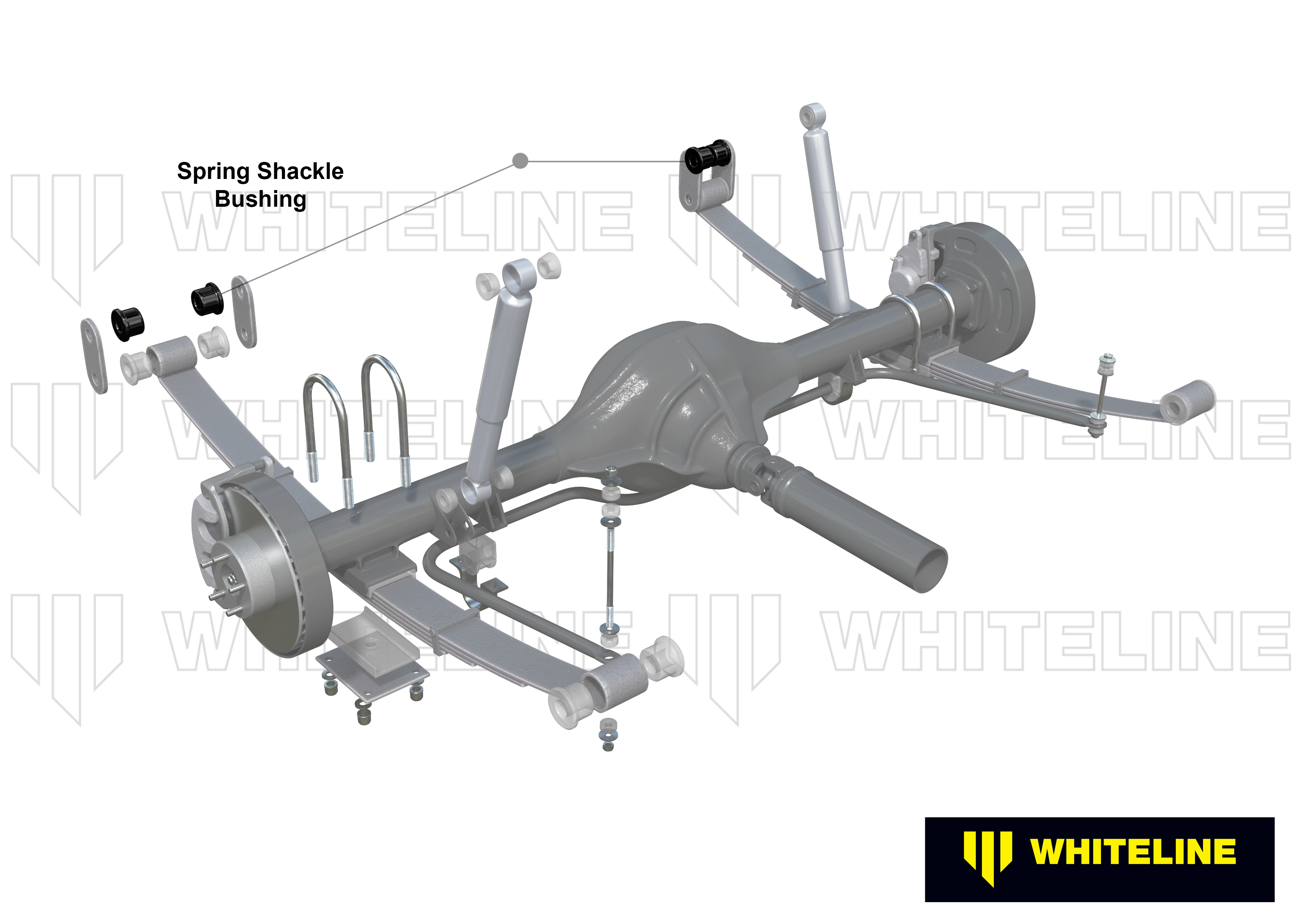 Rear Leaf Spring - Shackle Bushing Kit to Suit Volkswagen Amarok 2H 2wd/4Motion