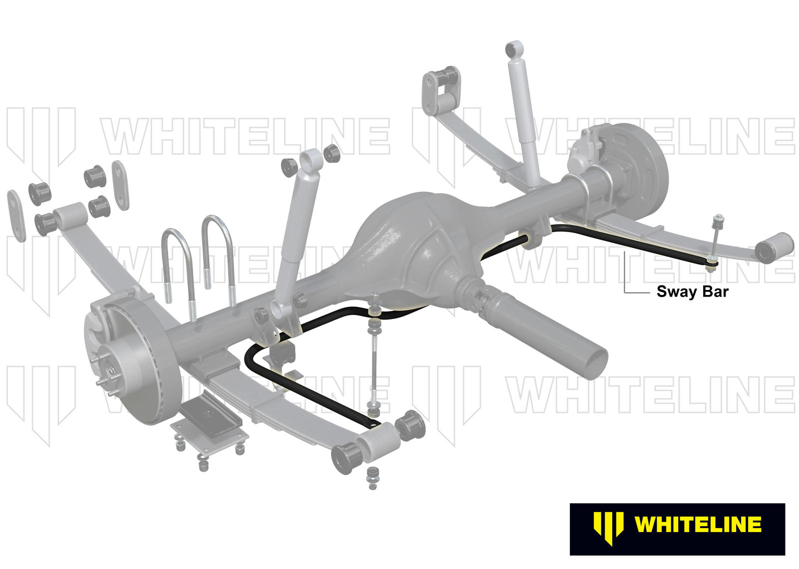 Rear Anti Roll Bar - 30mm Non Adjustable to Suit Toyota Land Cruiser 76, 78 and 79 Series