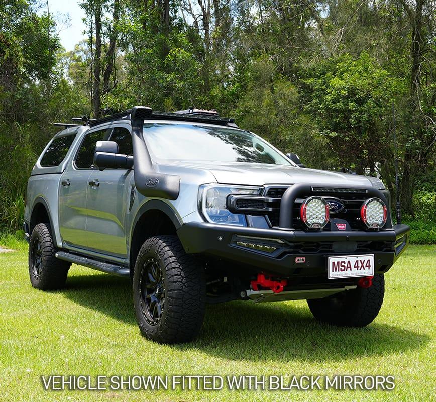 MSA Chrome Towing Mirror to suit Ford Ranger PY & Ford Everest UB - Electric, Heated, Indicators, Blind Spot Monitoring, Camera Provision, Temp Sensor, Puddle Light, Power Fold