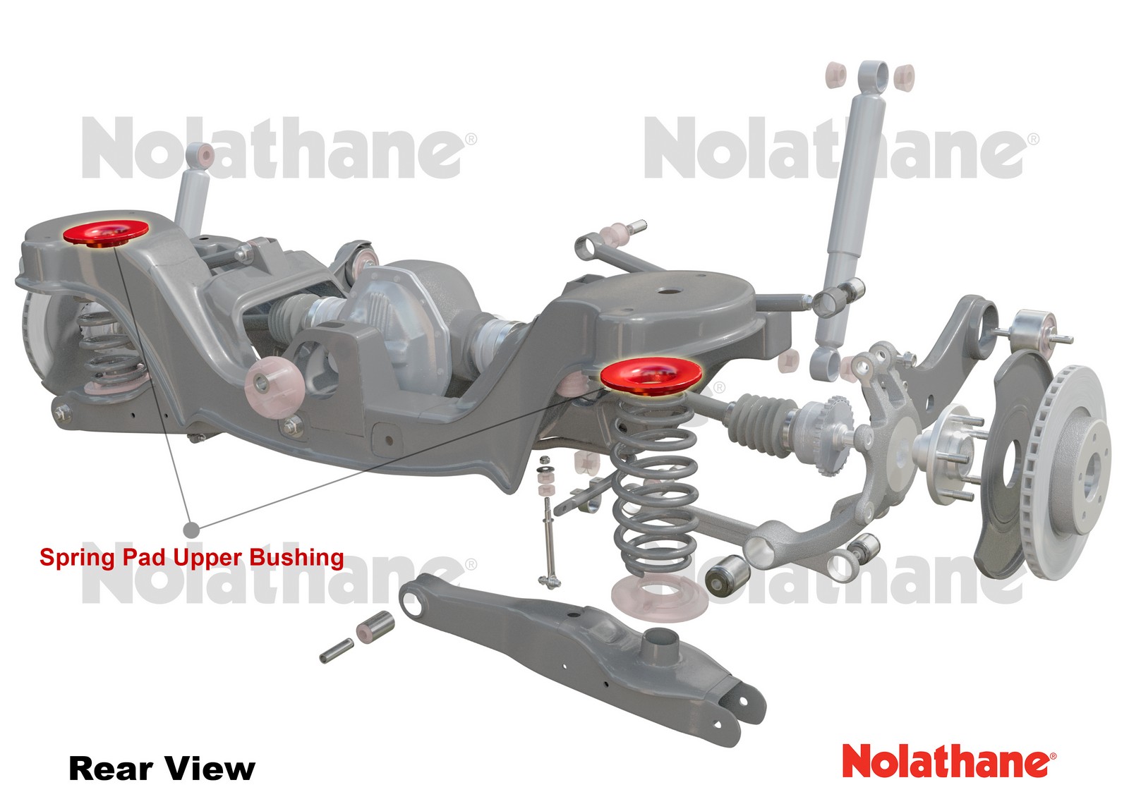 Rear Coil Spring Pad - Bushing Kit Standard Height to Suit Ford Falcon/Fairlane BA-FGX, Territory SX, SY and FPV