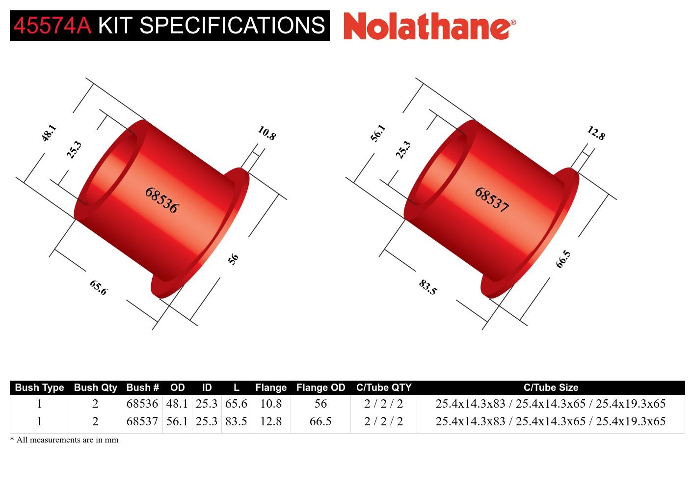 Front Lower Control Arm - Bushing Kit to Suit Toyota HiLux, Prado, 4Runner and Foton Tunland