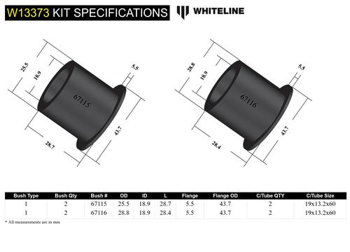 Go to Front Steering Rack and Pinion - Mount Bushing Kit to Suit Toyota Fortuner, HiLux, Prado and Foton Tunland