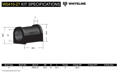 Go to Universal Sway Bar Mount - Bushing Kit 27mm Heavy Duty