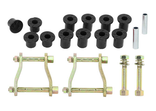 Go to Rear Leaf Spring - Bushing and Greaseable Shackle/Pin Kit to Suit Nissan Navara D23 4wd Leaf Spring