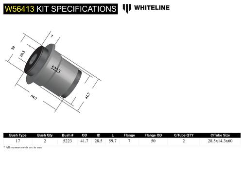 Go to Front Lower Control Arm - Inner Front Bushing Kit to Suit Mazda MX-5 ND
