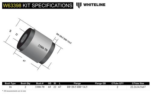 Go to Rear Trailing Arm Lower - Front Bushing Kit to Suit Subaru Liberty and Outback