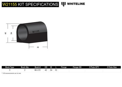 Go to Front Sway Bar Mount - Bushing Kit 24mm to Suit Holden HX-WB