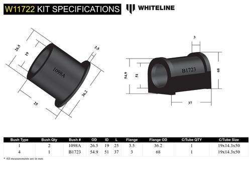 Go to Front Steering Rack and Pinion - Mount Bushing Kit to Suit Toyota Camry, Avalon and Holden Apollo