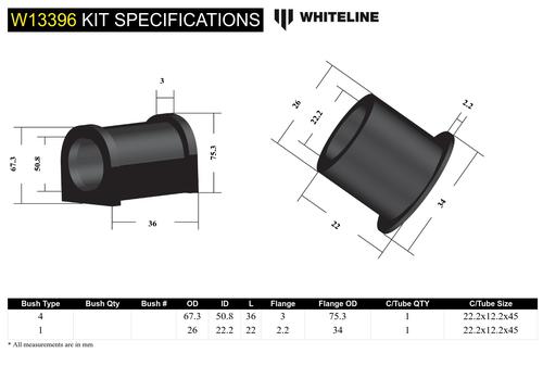 Go to Front Steering Rack and Pinion - Mount Bushing Kit to Suit Toyota Rav 4 SXA10, 11, 16