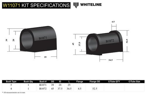 Go to Front Steering Rack and Pinion - Mount Bushing Kit to Suit Ford Capri and Escort
