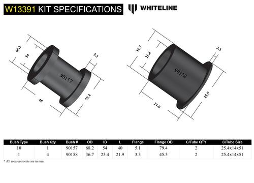 Go to Front Steering Rack and Pinion - Mount Bushing Kit to Suit Nissan Navara D40 and Pathfinder R51