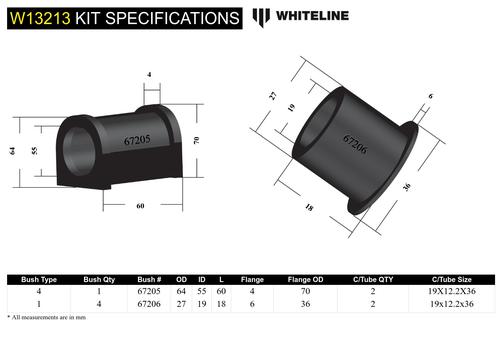 Go to Front Steering Rack and Pinion - Mount Bushing Kit to Suit Hyundai iLoad, iMax and Mitsubishi Triton