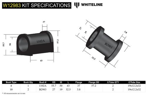 Go to Front Steering Rack and Pinion - Mount Bushing Kit to Suit Mitsubishi Magna TE-TW Fwd/Awd