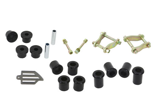 Go to Rear Leaf Spring - Bushing and Greaseable Shackle/Pin Kit to Suit Holden Colorado, Isuzu D-Max and LDV T60 2wd/4wd