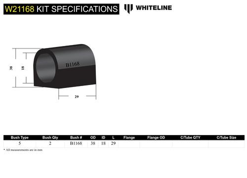 Go to Sway Bar Mount - Bushing Kit 18mm to Suit Holden Commodore VB-VS, EK-WB and HSV