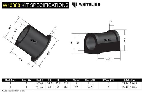Go to Front Steering Rack and Pinion - Mount Bushing Kit to Suit Holden Colorado, Rodeo and Isuzu D-Max