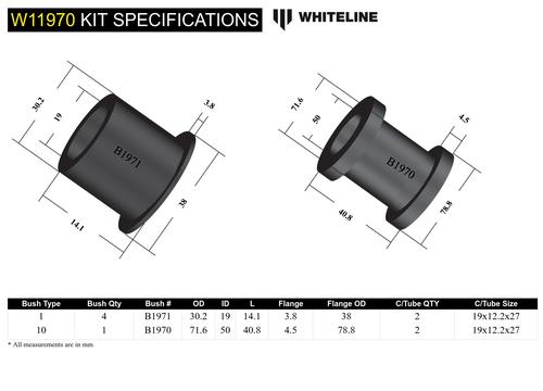 Go to Front Steering Rack and Pinion - Mount Bushing Kit to Suit Lexus GS and Toyota Soarer, Supra