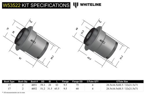 Go to Front Lower Control Arm - Bushing Kit to Suit Toyota Prado 150 Series and FJ Cruiser GSJ15