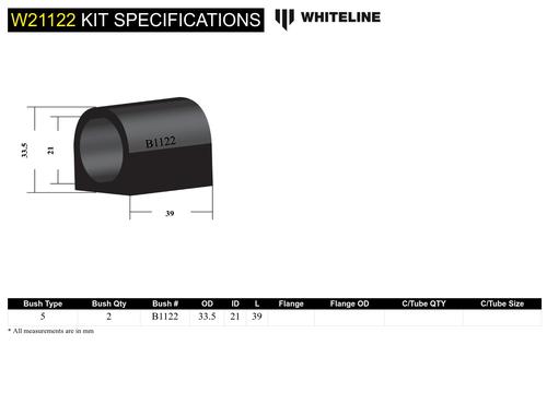Go to Front Sway Bar Mount - Bushing Kit 21mm to Suit Volvo 240 and 260