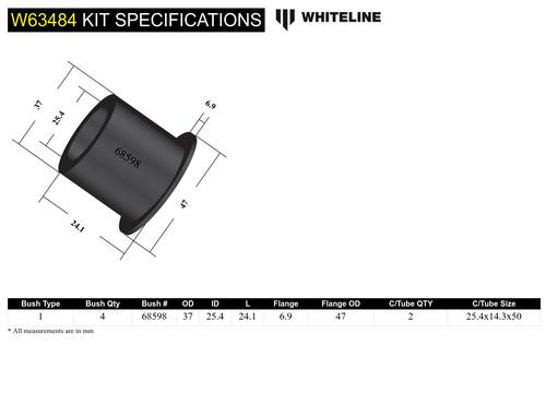 Go to Rear Control Arm Lower - Bushing Kit to Suit Nissan Dualis, Juke, X-Trail and Renault Kadjar, Kangoo, Koleos