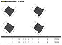 Go to Rear Subframe - Bushing Kit to Suit Nissan 350Z, Skyline and Stagea