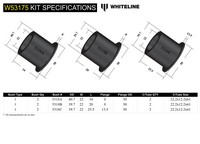 Go to Front Lower Control Arm - Inner Bushing Kit to Suit Holden Commodore VR-VZ and HSV