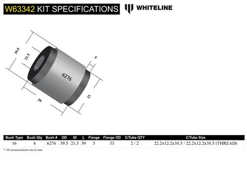 Go to Rear Control Arm Upper - Bushing Kit Double Offset to Suit Chrysler 300C and Dodge Challenger, Charger