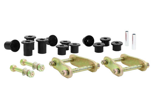 Go to Rear Leaf Spring - Bushing and Greaseable Shackle/Pin Kit to Suit Nissan Navara D23 4wd Leaf Spring